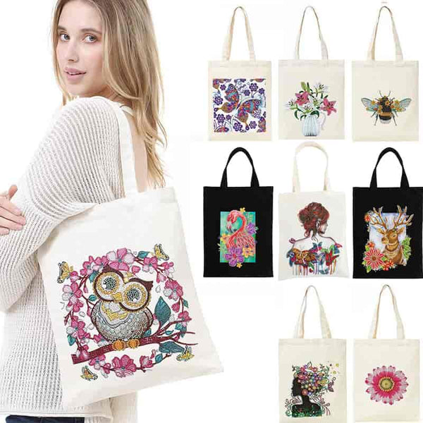 Blue tree — Diamond Painting Tote Bag Kit, product view 2