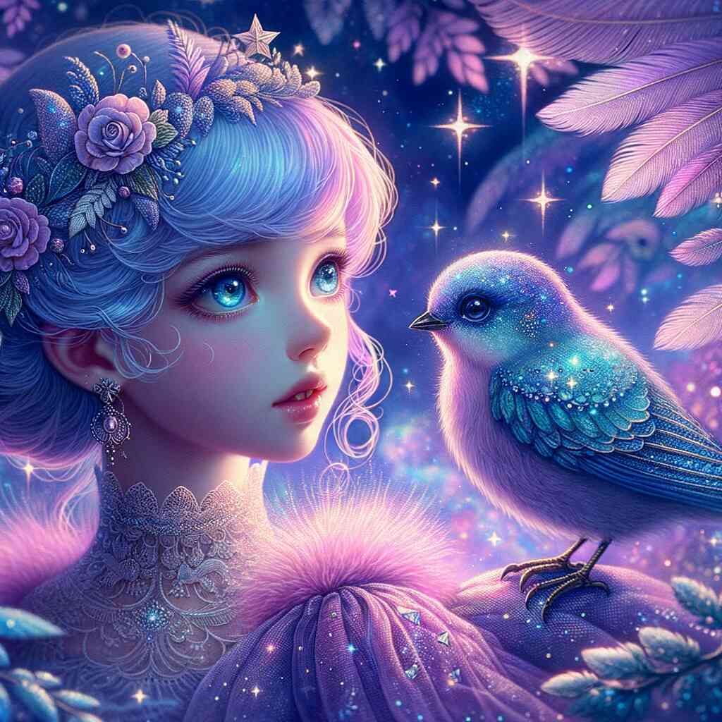 Diamond Painting - Princess with bird