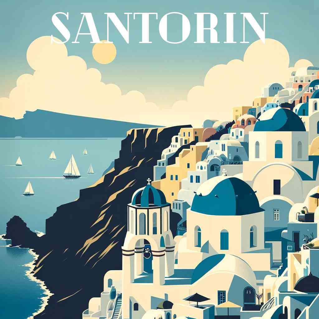 Diamond Painting - Sea breeze in Santorini