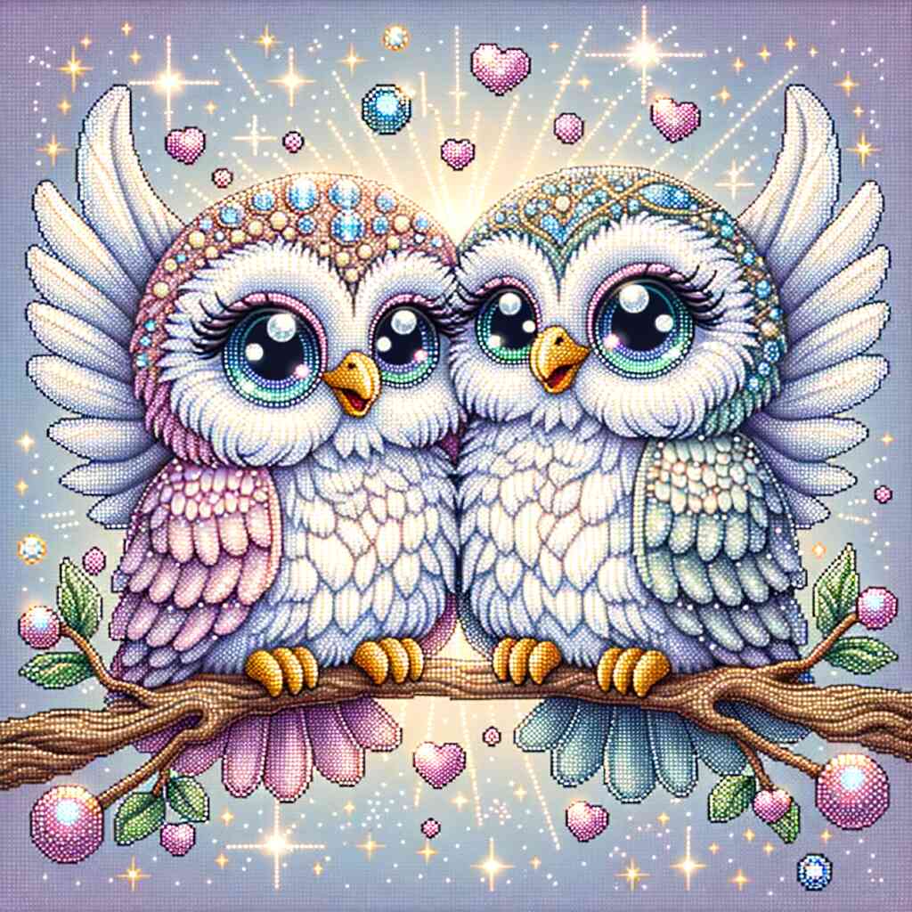 Diamond Painting - Owl couple