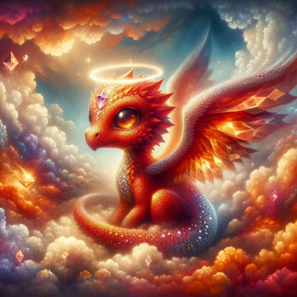 Diamond Painting - Little dragon halo