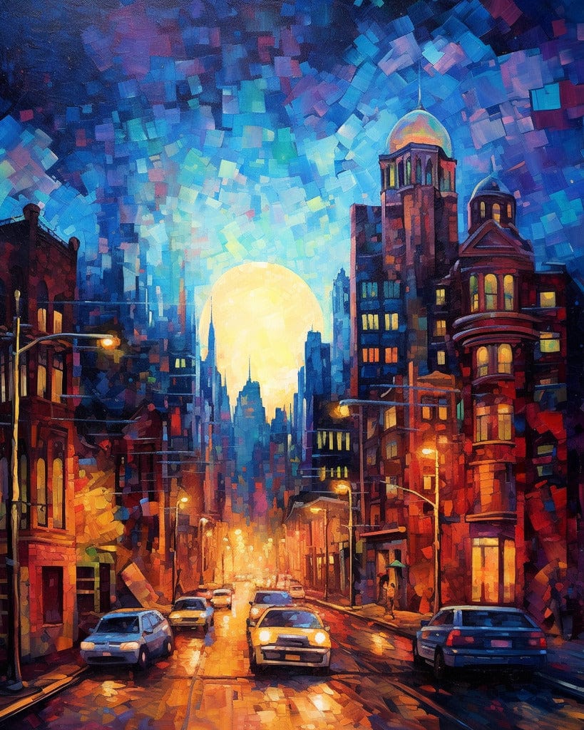 Diamond Painting - Lively city at night