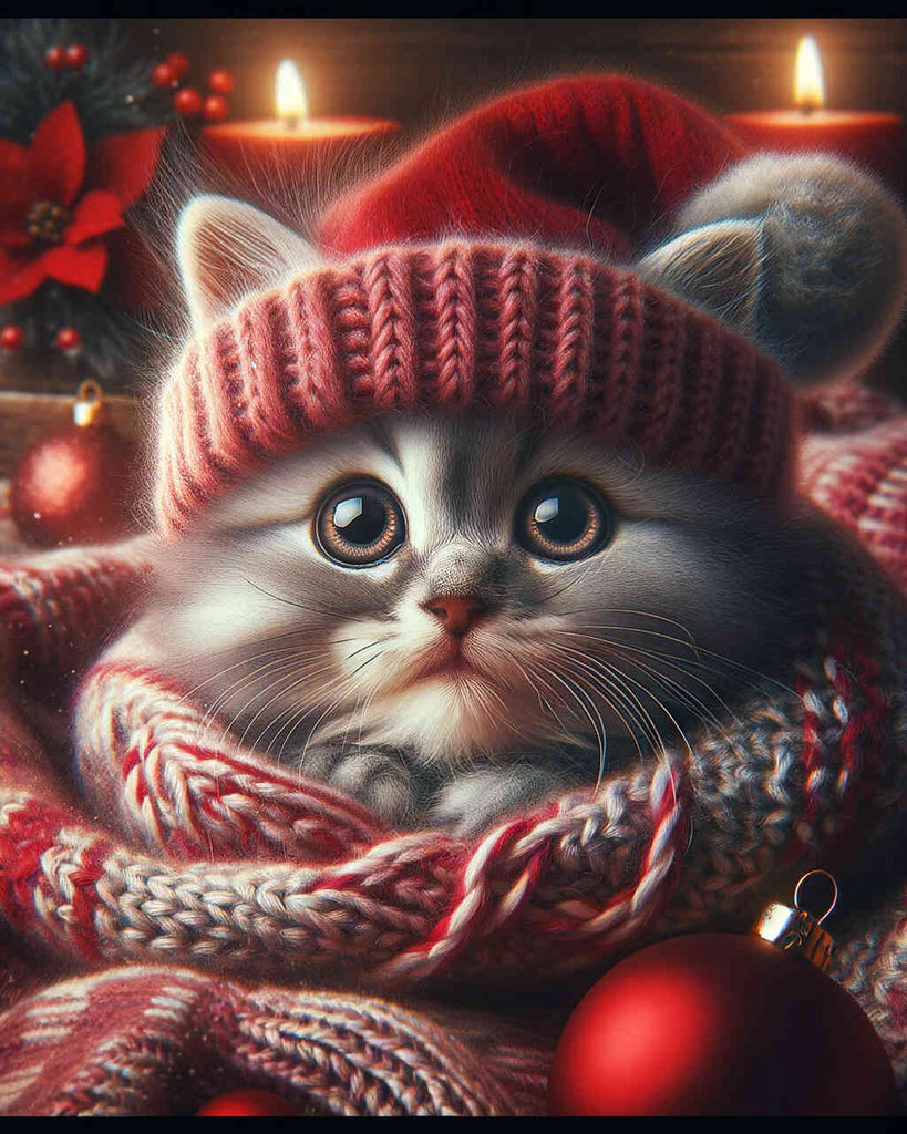 Diamond Painting - Kitten in blanket