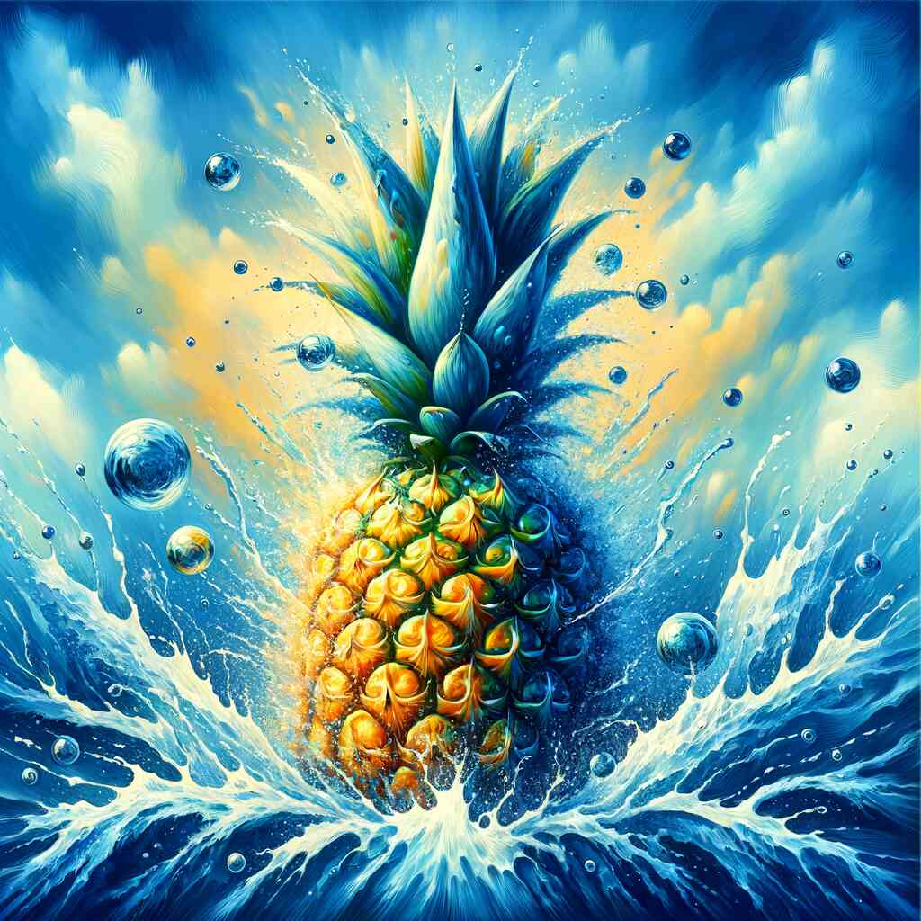 Diamond Painting - Pineapple surrounded by water