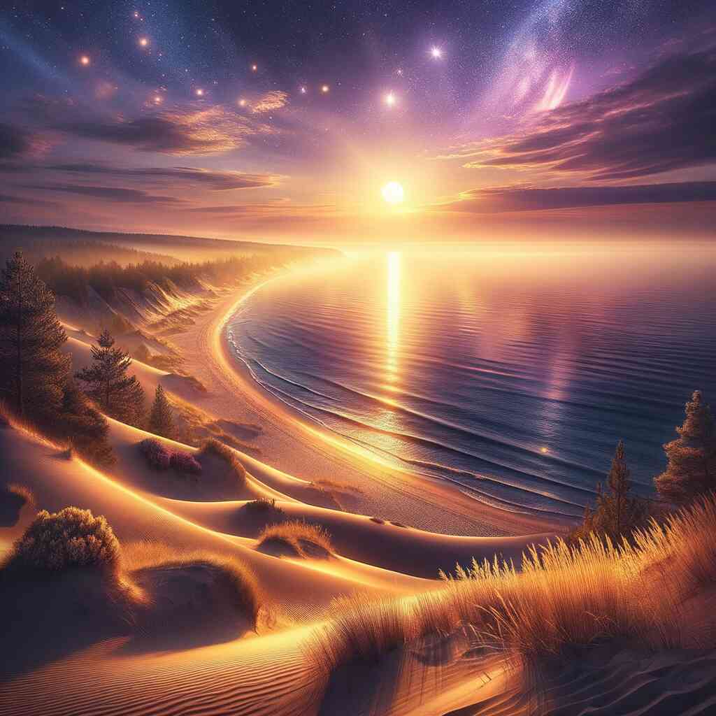 Diamond Painting - Starry night over the dune bay