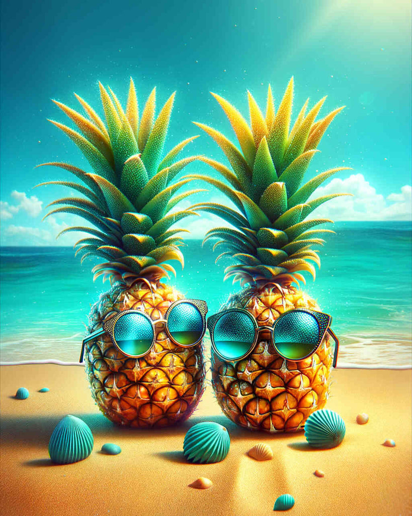 Diamond Painting - Pineapple with sunglasses