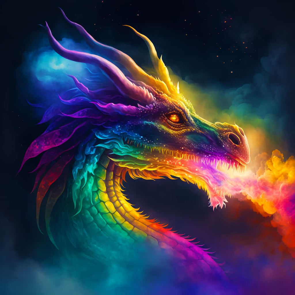 Diamond Painting - Sternendrache - gedruckt in Ultra-HD - Drachen, Fantasy, Neu eingetroffen, Quadratisch