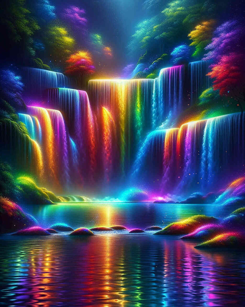 Diamond Painting - Rainbow Waterfall