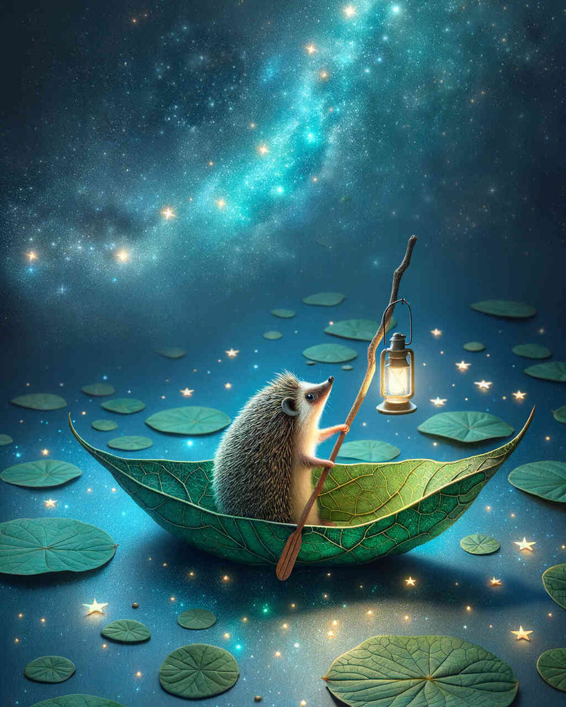 Diamond Painting - Hedgehog in a boat