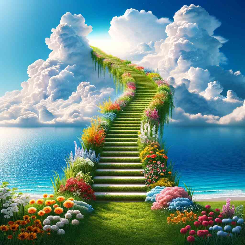 Diamond Painting - Stairway to Heaven: A dream path