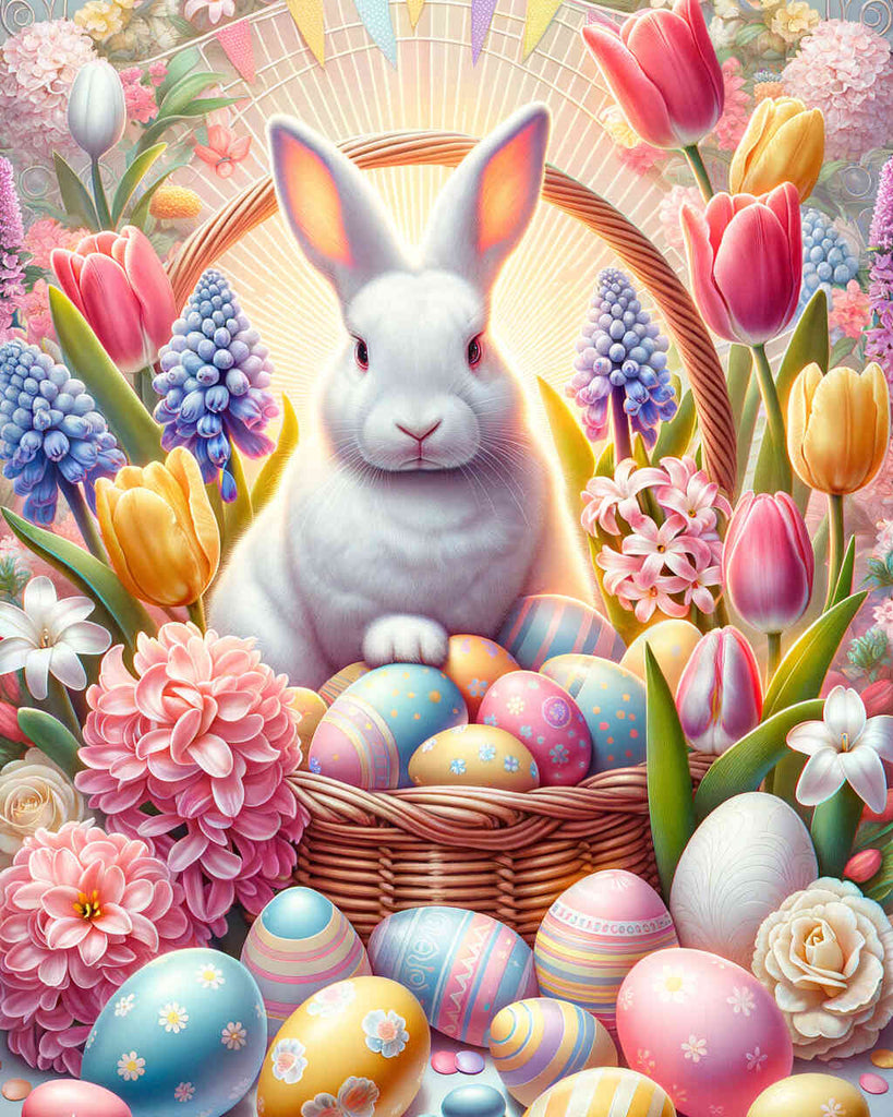 Diamond Painting - Large colorful Easter basket