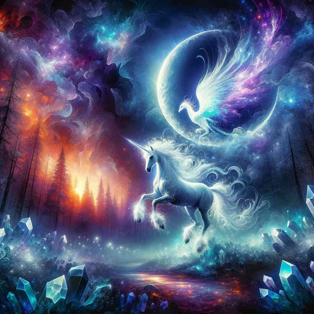 Diamond Painting - Unicorn and Phoenix