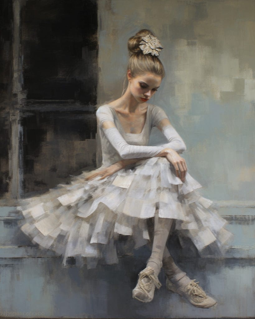 Diamond Painting - Ballerina, sitting