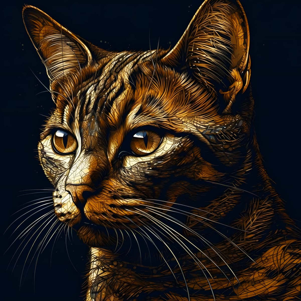 Diamond Painting - Schöne Katze - gedruckt in Ultra-HD - Katze, Neu eingetroffen, Quadratisch, Tiere