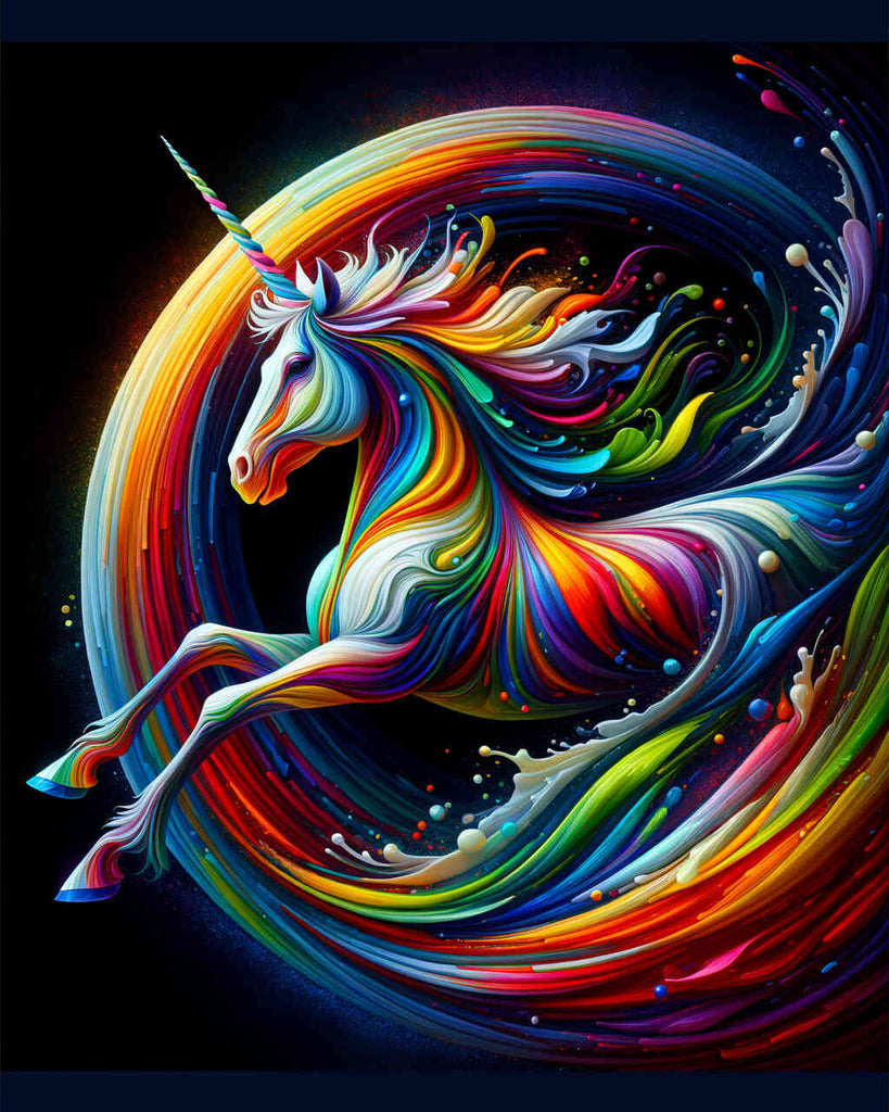 Diamond Painting - Unicorn, color mix