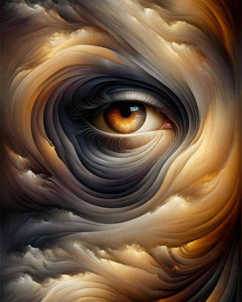 Diamond Painting - Brown eye abstract