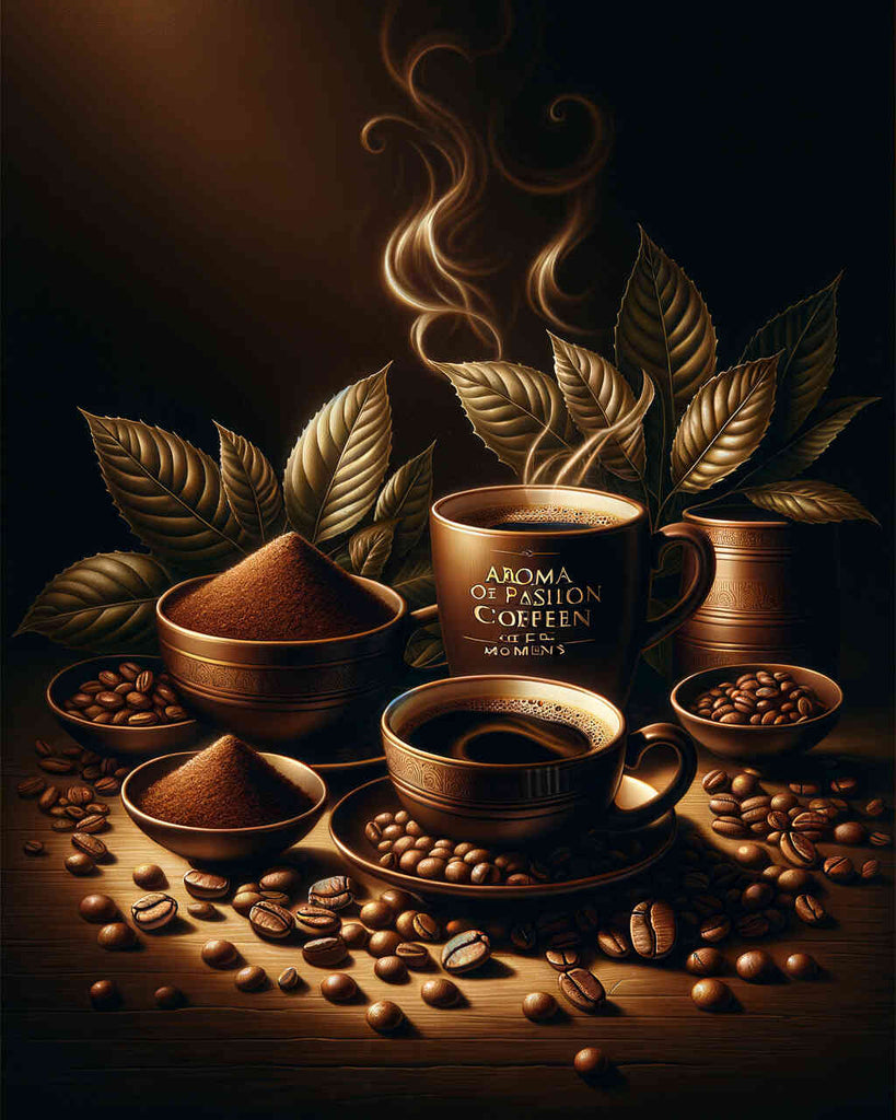 Diamond Painting - Coffee beans, ground
