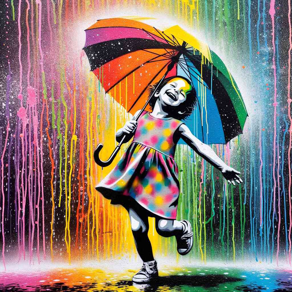 Diamond Painting - Color dance in the rain