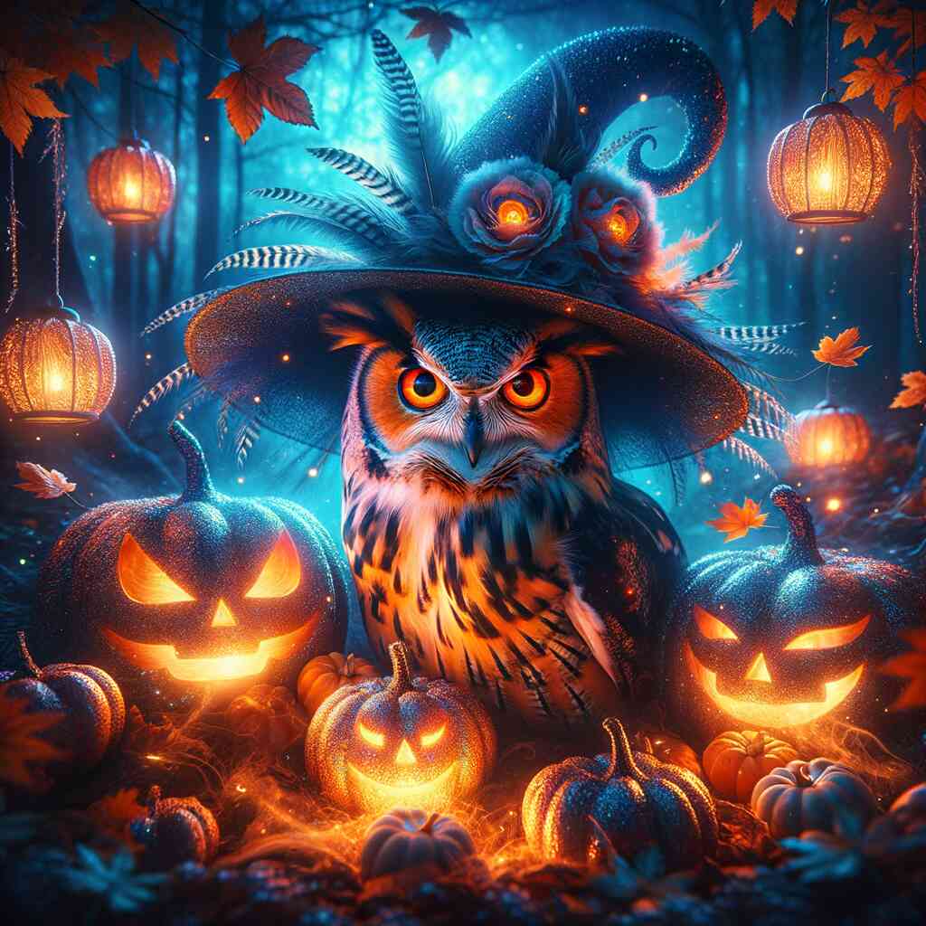 Diamond Painting - Halloween Owl Witch