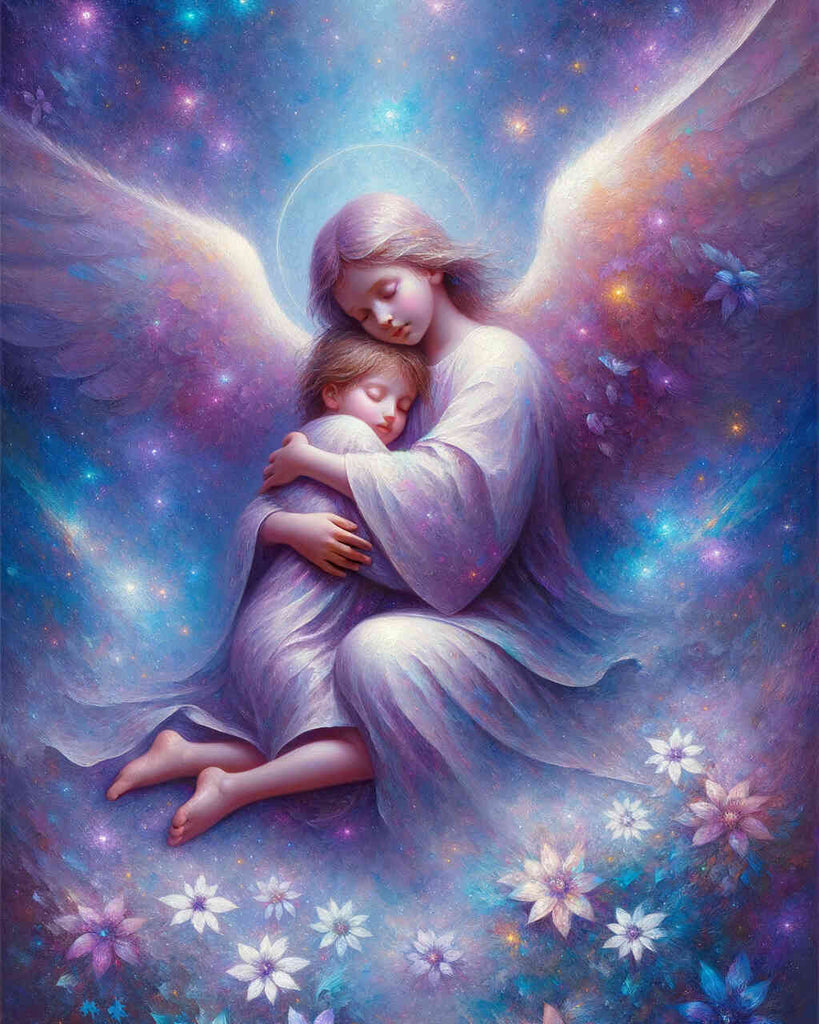 Diamond Painting - Child with guardian angel