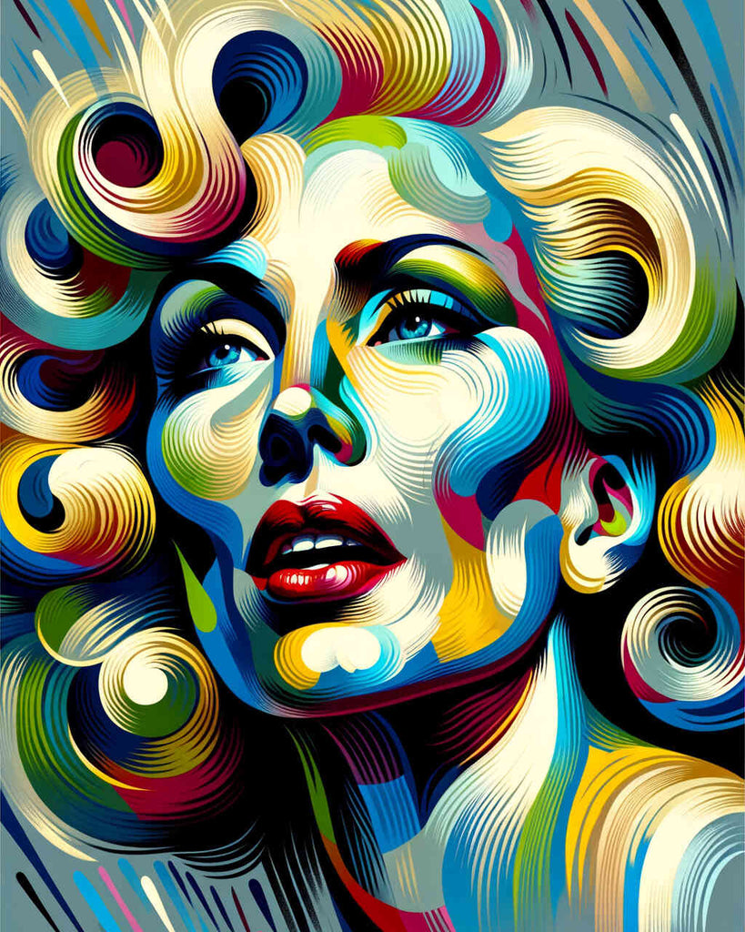 Colorful portrait of Marilyn Monroe