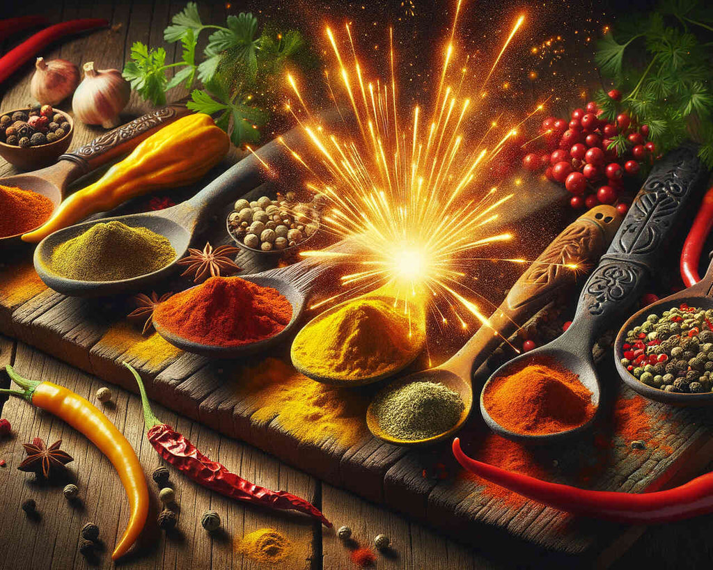 Diamond Painting - Cooking spoon with spices of the kitchen