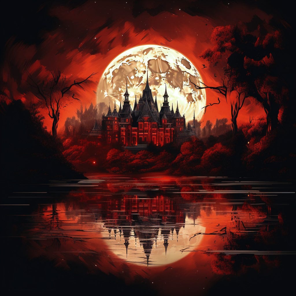 Diamond Painting - Castle in full moon