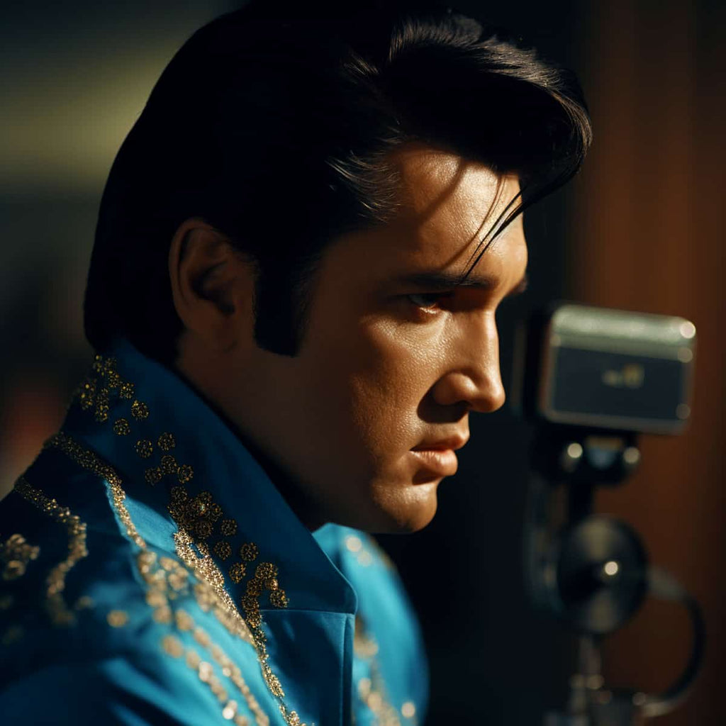 Diamond Painting - Elvis, das Profil einer Legende - gedruckt in Ultra-HD - Elvis, Menschen, Neu eingetroffen, Quadratisch
