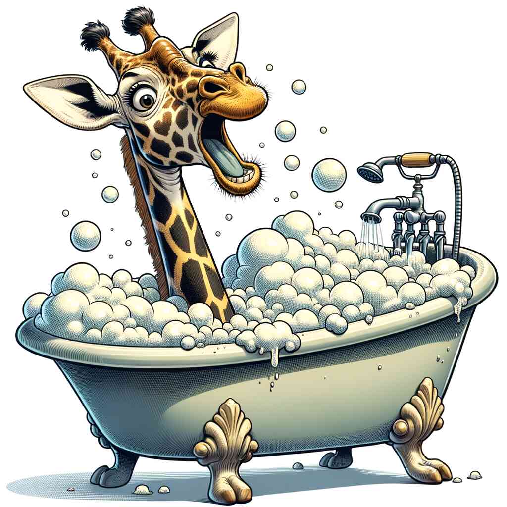 Diamond Painting - Giraffe bath of cheerfulness