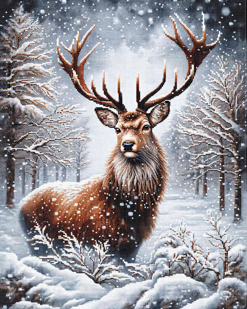 Diamond Painting - Deer in the snow