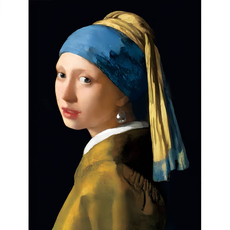 Diamond Painting - Das Mädchen mit dem Perlenohrhänger, Vermeer Style - gedruckt in Ultra-HD - bekannte künstler