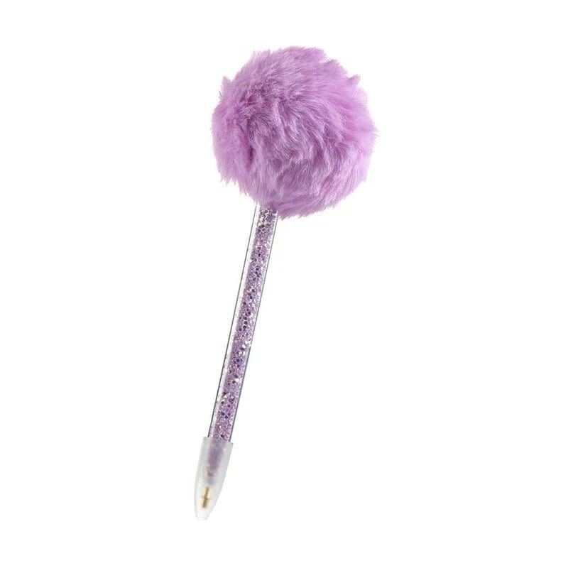 Diamond Painting Applicator Pen with Purple Fuzzy Ball Grip for Comfortable Crafting Sessions