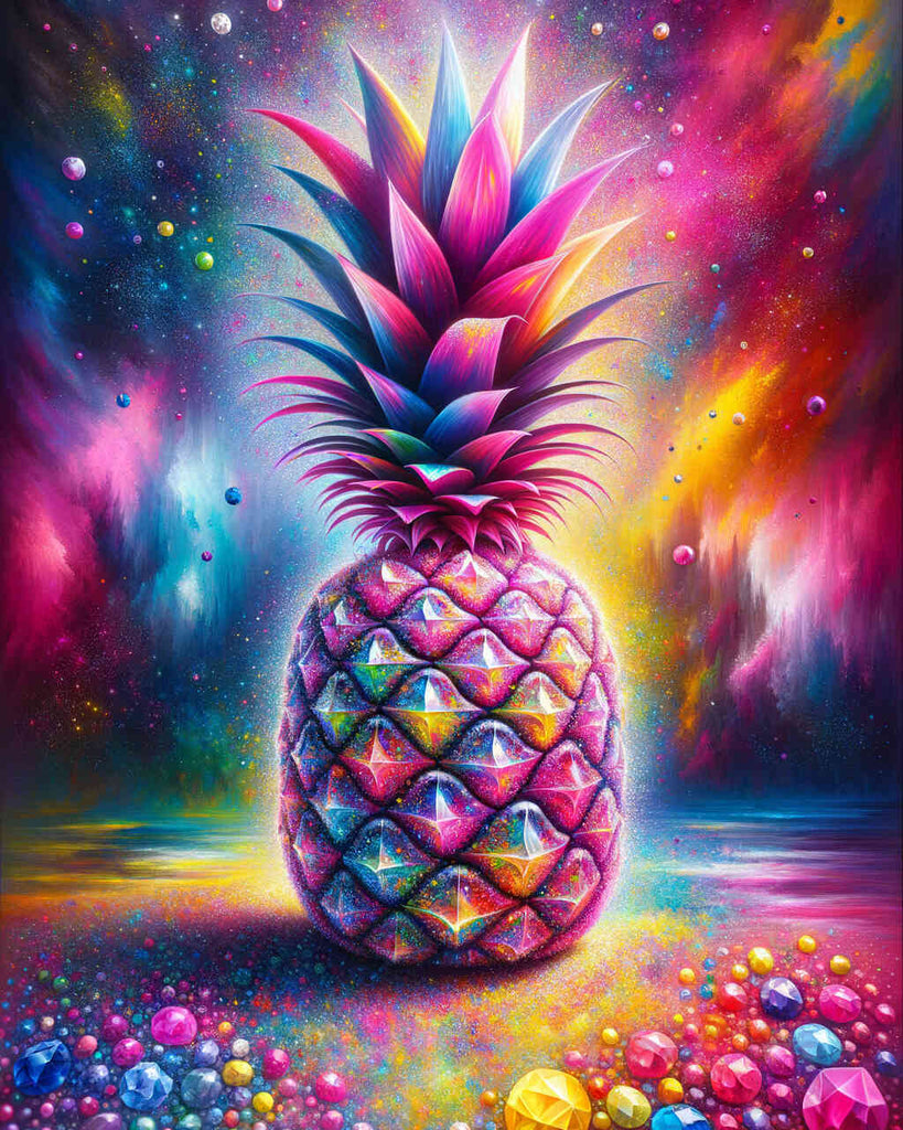 Diamond Painting - Colorful abstract pineapple