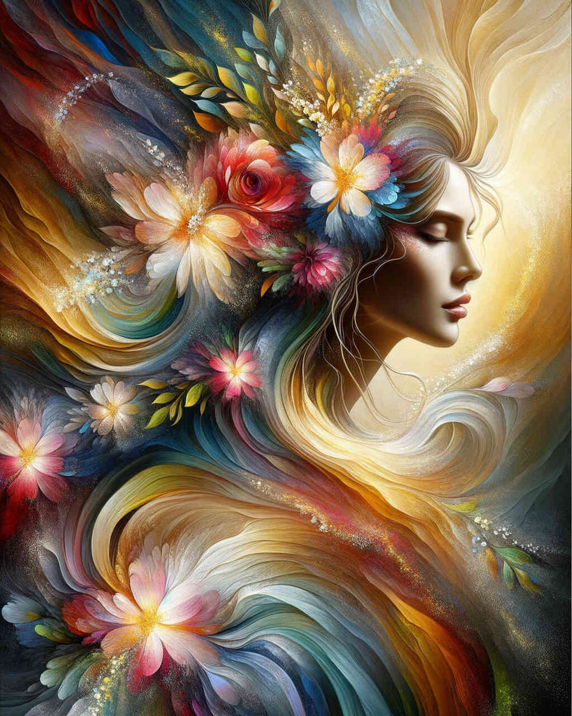 Diamond Painting - Woman with flower hair